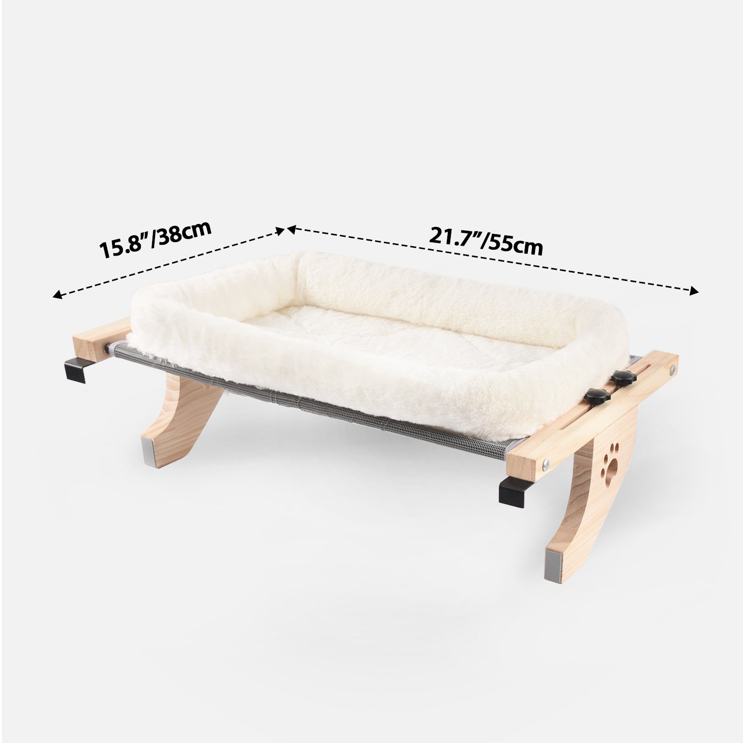 Amosijoy Wood Cat Windowsill Perch Cushion Pet Bed