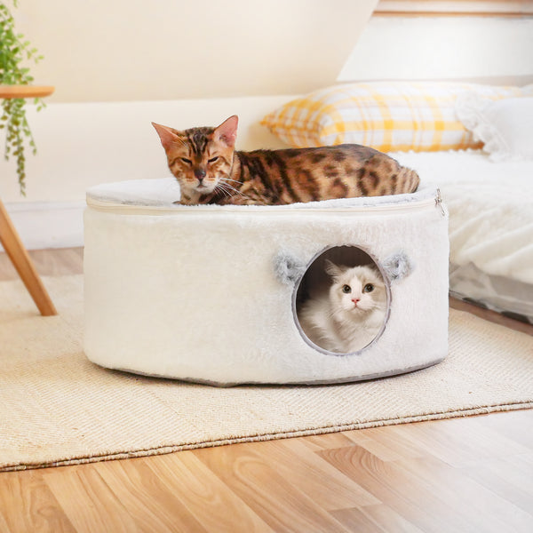 Amosijoy-Cat Cave Bed Covered Enclosed Cat House Main Picture 1